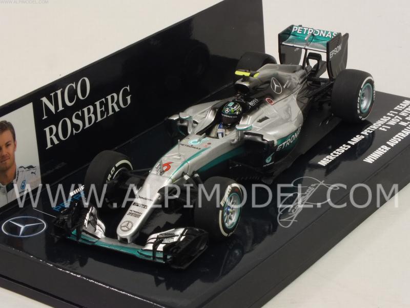 Mercedes W07 AMG Hybrid #6 Winner GP Australia 2016 World Champion Nico Rosberg - minichamps