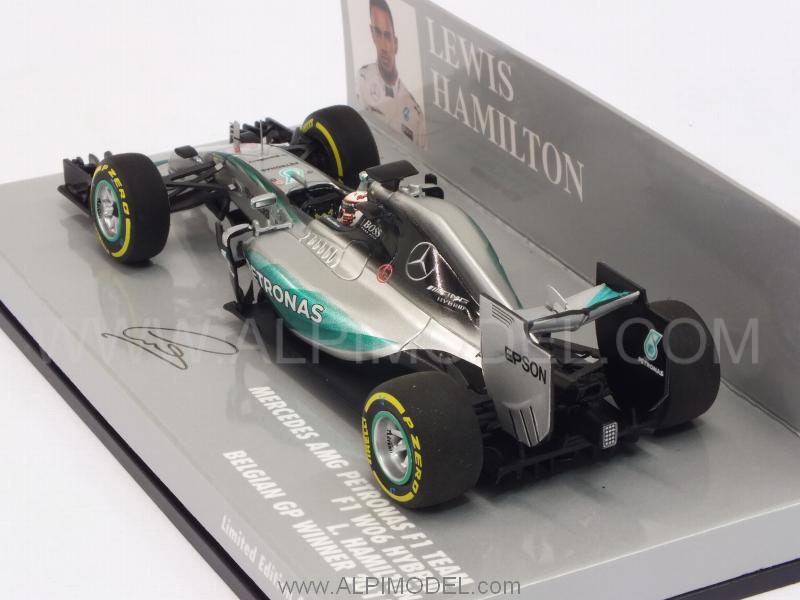 Mercedes W06 AMG F1 Hybrid Winner GP Belgium 2015 World Champion Lewis Hamilton (HQ Resin) - minichamps
