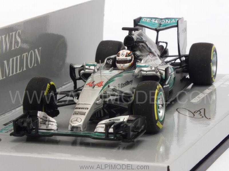 Mercedes W06 AMG F1 Hybrid Winner GP Belgium 2015 World Champion Lewis Hamilton (HQ Resin) by minichamps