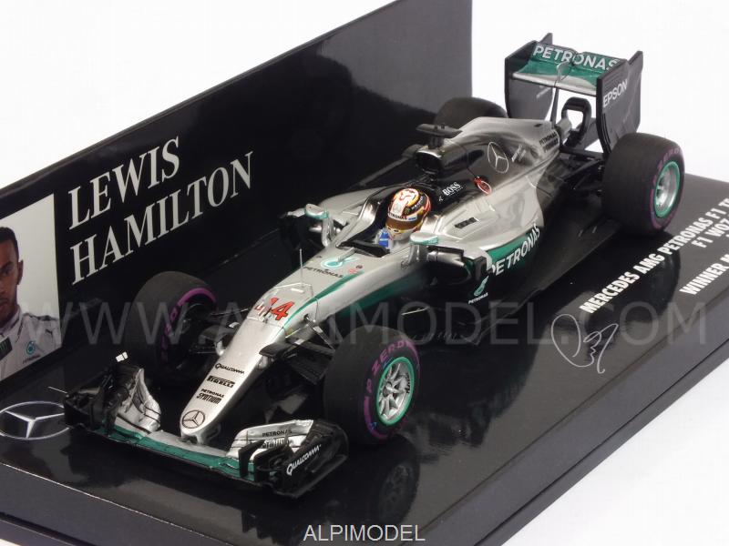 Mercedes W07 AMG Hybrid Winner GP Monaco 2016 Lewis Hamilton (HQ Resin) - minichamps