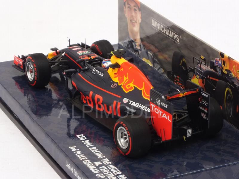 Red Bull RB12 #33 GP Germany 2016 3rd Place Max Verstappen (HQ resin) - minichamps