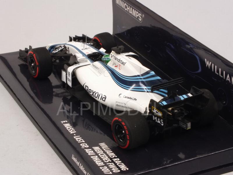 Williams FW40 #19 GP Abu Dhabi 2017 Felipe Massa Last GP - minichamps