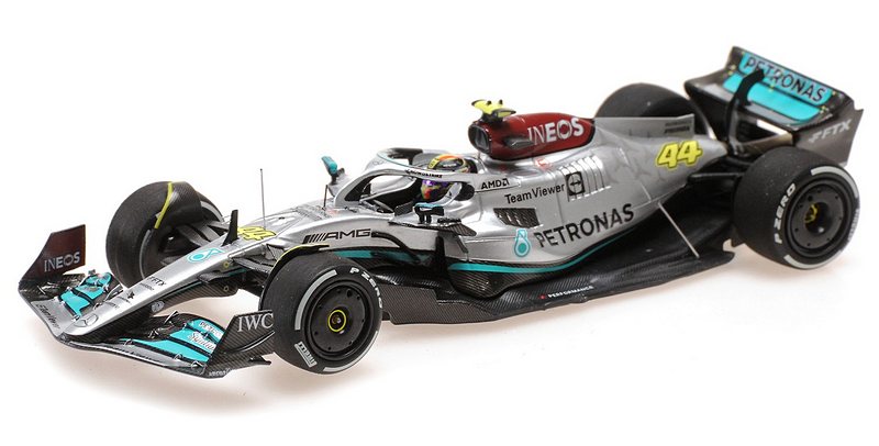 Mercedes W13 AMG #44 GP France 2022 Lewis Hamilton 300th GP by minichamps