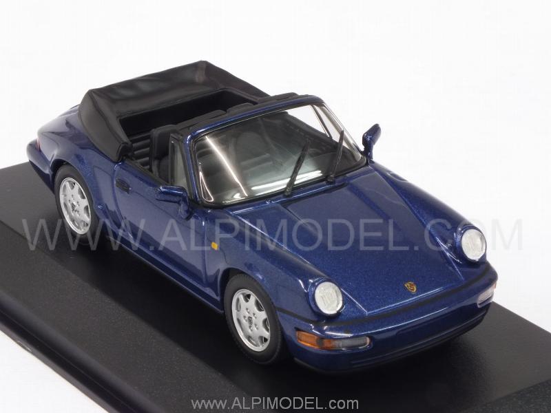 Porsche 911 Carrera 2 Cabriolet 1990 (Cobalt Blue Metallic) - minichamps