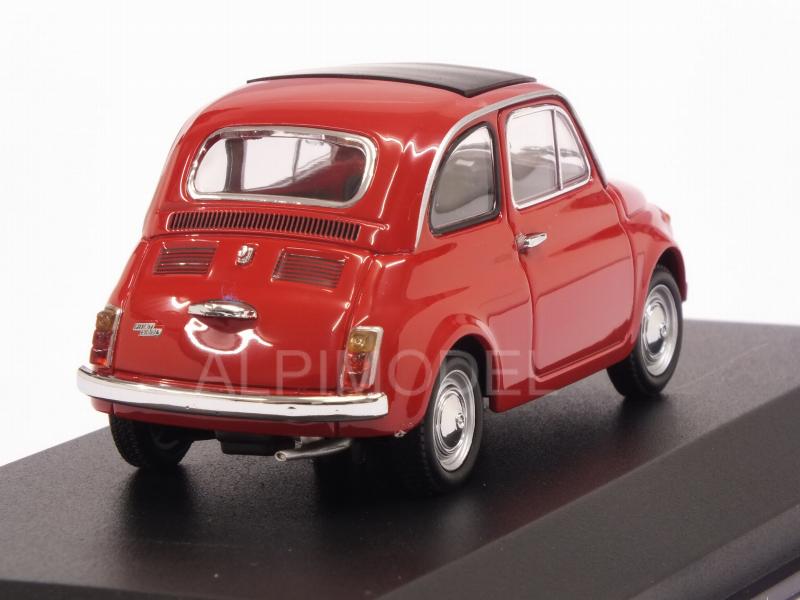 Fiat 500 1965 (Rosso Medio)  'Silver Line' Edition - minichamps