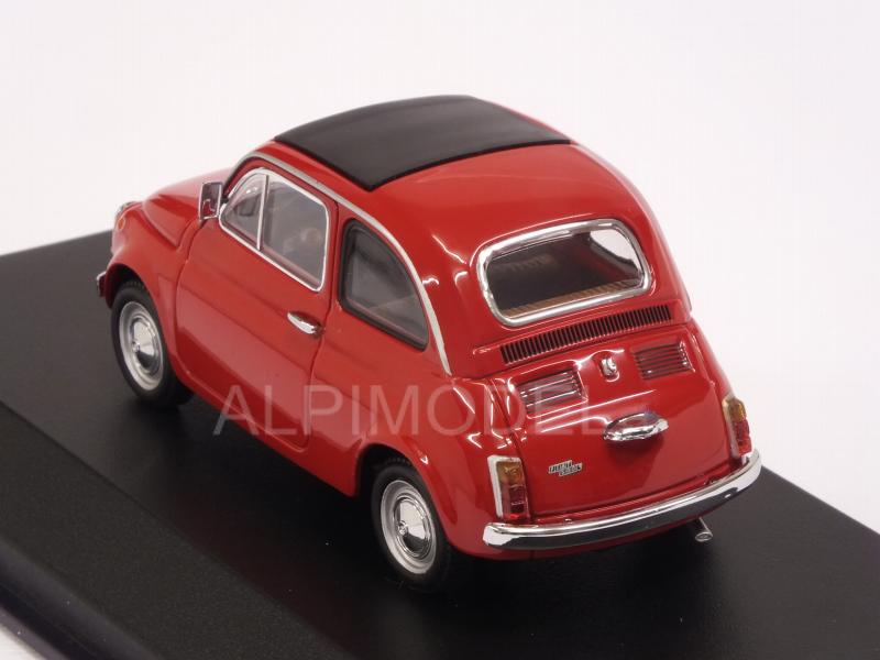 Fiat 500 1965 (Rosso Medio)  'Silver Line' Edition - minichamps