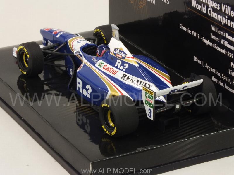 Williams Renault FW19 Jacques Villeneuve World Champion 1997 'Minichamps World Champions Collection' - minichamps