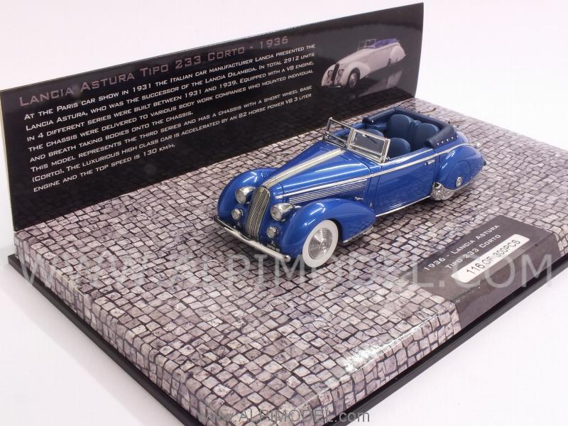 Lancia Astura Tipo 233 Corto 1936 (Blue) - minichamps