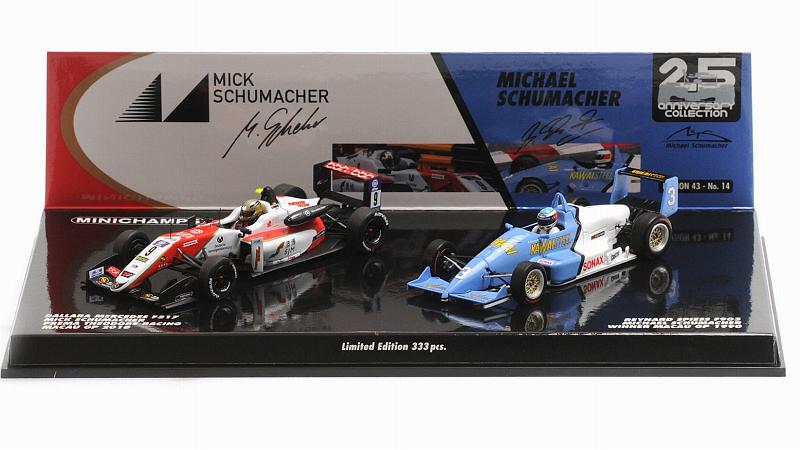Reynard Spiess Set F903 Dallara Mercedes F317 Michael & Mick Schumacher Macau 1990-2018 by minichamps