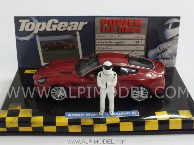 Aston Martin Vanquish S 2004 Top Gear Edition with The Stig figurine by minichamps