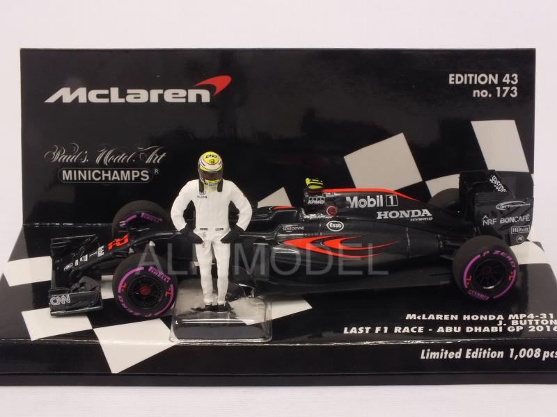 McLaren MP4/31 Honda #22 GP Abu Dhabi 2016 Jenson Button - minichamps