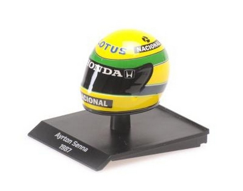 Helmet Ayrton Senna 1987 Lotus (1/10 scale - 2.5cm) by minichamps