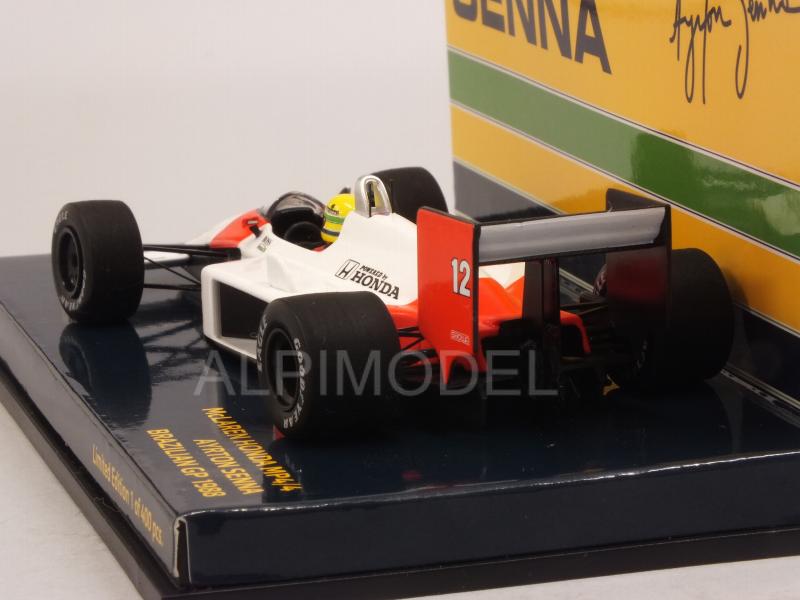 McLaren MP4/4 Honda #12 GP Brasil 1988 Ayrton Senna World Champion - minichamps
