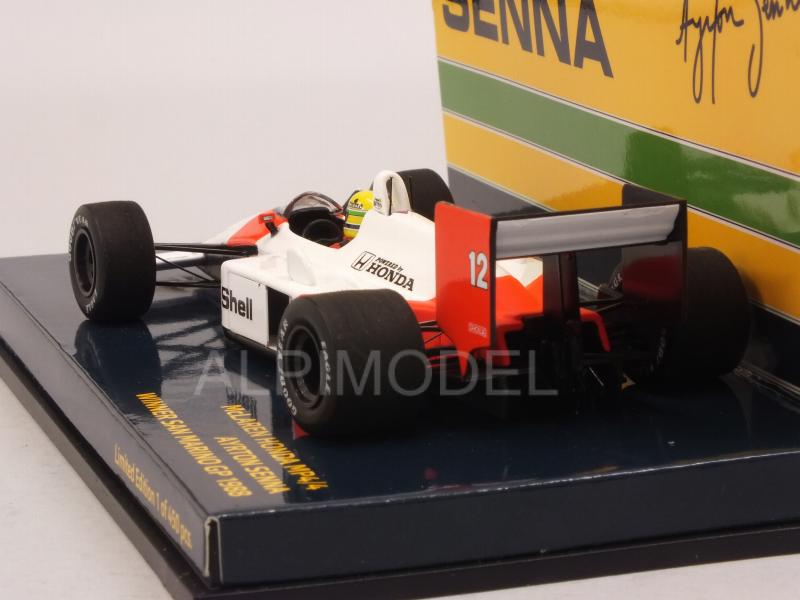 McLaren MP4/4 Honda #12 Winner GP San Marino 1988 Ayrton Senna World Champion - minichamps