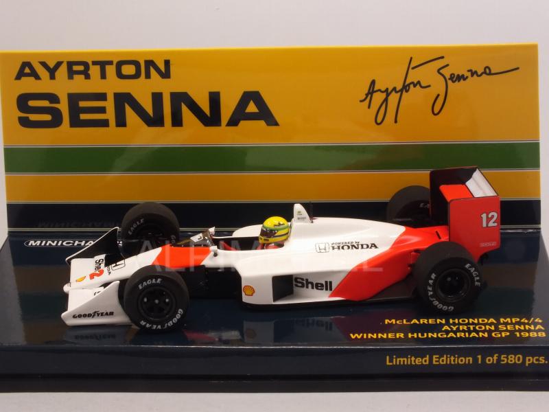 McLaren MP4/4 Honda #12 Winner GP Hungary 1988 Ayrton Senna World Champion - minichamps