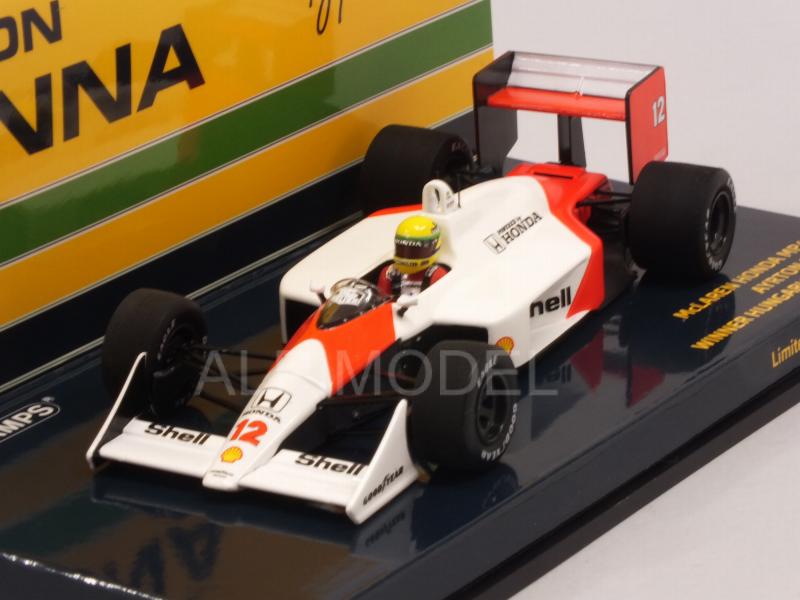 McLaren MP4/4 Honda #12 Winner GP Hungary 1988 Ayrton Senna World Champion - minichamps
