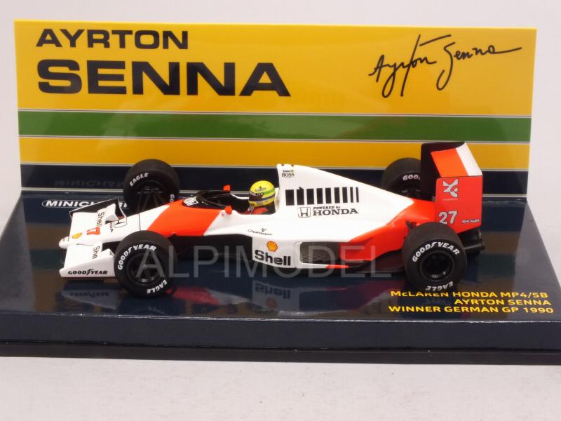 McLaren MP4/5B Honda #27 Winner GP Germany 1990 Ayrton Senna World Champion - minichamps