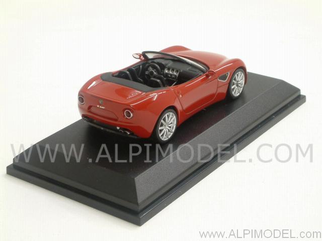 Alfa Romeo 8C Spider (Rosso Alfa)  (1/64 scale - 7cm) - minichamps