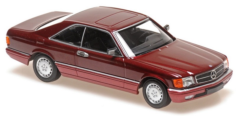 Mercedes 560 SEC (C126) 1980 (Red Metallic) 'Maxichamps' Edition by minichamps