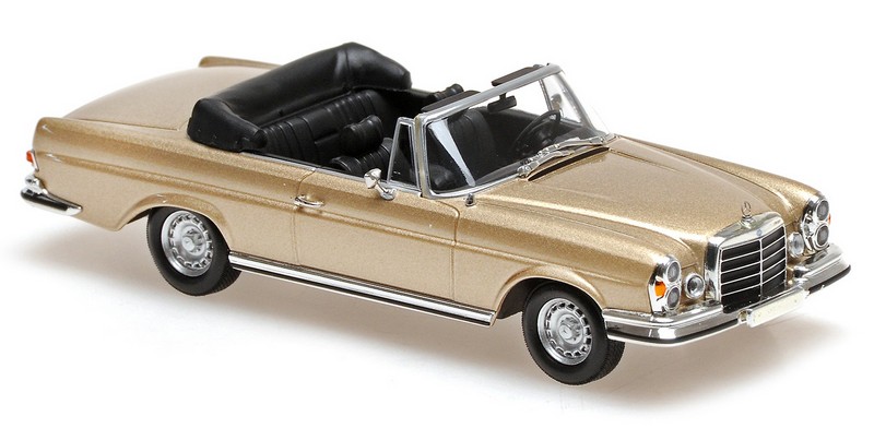 Mercedes 280 SE 3.5 Cabriolet (W111) 1970 (Gold MetallicBlue)  'Maxichamps' Edition by minichamps