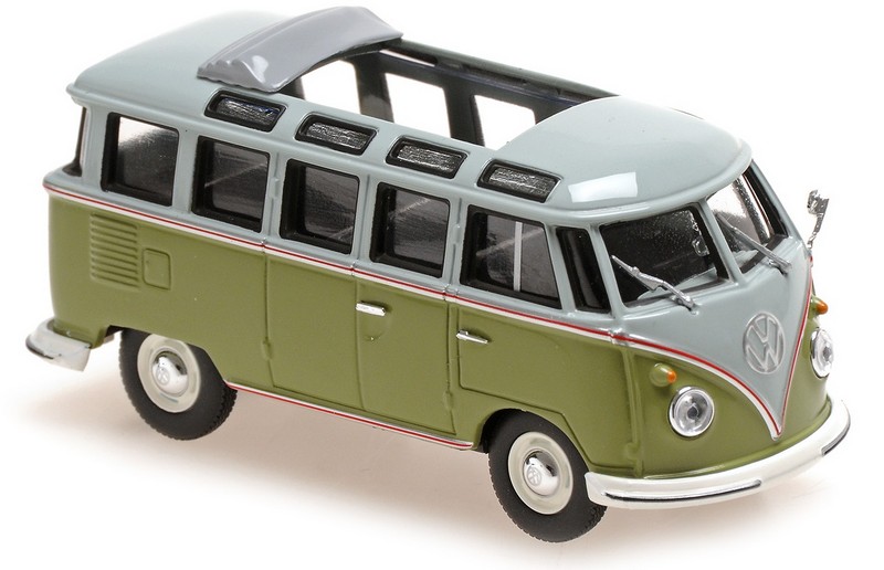Volkswagen Samba Bus 1961 (Green/Grey)   'Maxichamps' Edition by minichamps