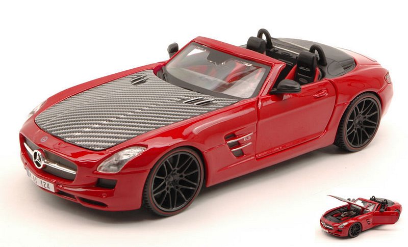 Mercedes SLS AMG Roadster 2011 (Red/Carbon) by maisto