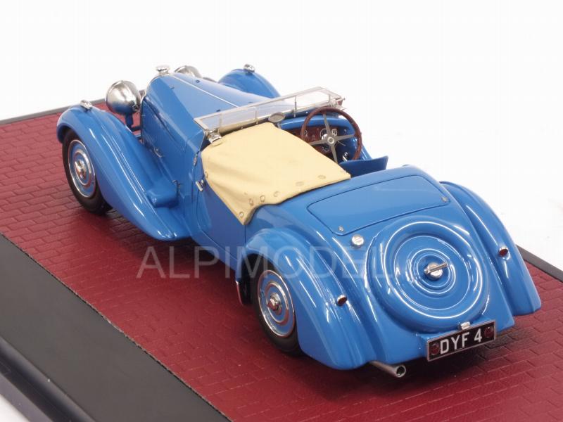 Bugatti T57S Corsica Roadster Malcolm Campbell 1937 half open screen (Blue) - matrix-models
