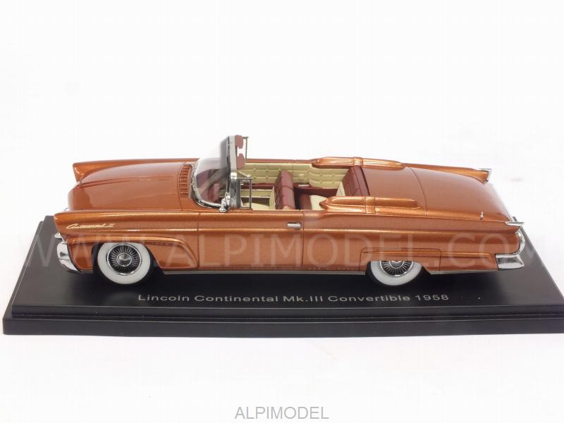 Lincoln Continental MkIII Convertible 1958 (Copper Metallic) - neo