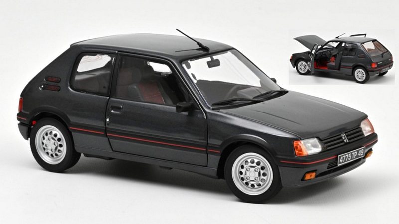 Peugeot 205 GTI 1.6 1988 (Graphite Grey) by norev