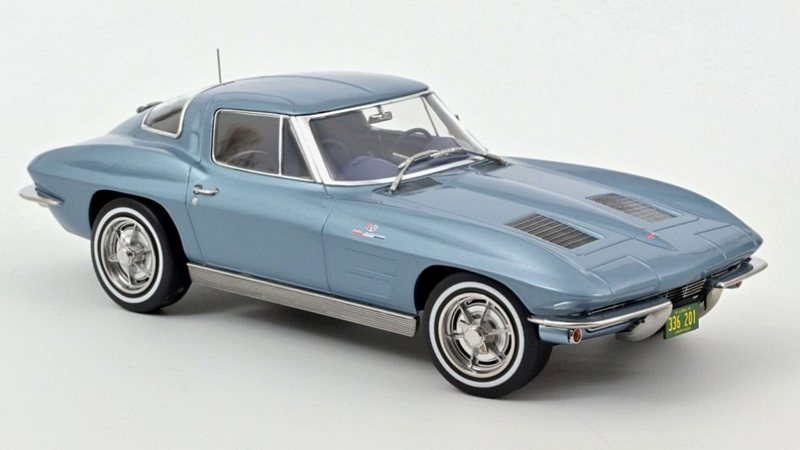 Chevrolet Corvette Sting Ray 1963 (Light Blue Metallic) by norev