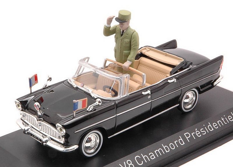 Simca V8 Chamboard Presidentielle 1960 (with figurine) by norev