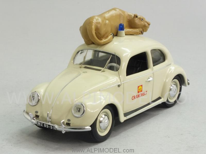 Volkswagen Beetle Zoo Arnhem Netherlands 1965 with lion on top by rio