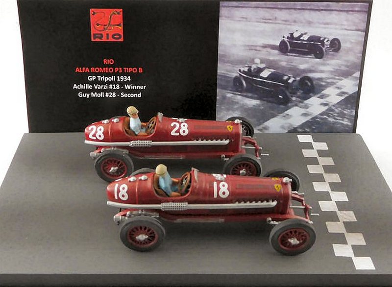 Alfa Romeo P3 GP Tripoli 1934 #18 Winner Varzi + #28 2nd Moll by rio