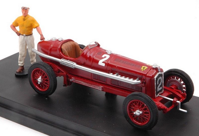Alfa Romeo P3 Tipo B #2 Winner Coppa Bergamo 1935 Tazio Nuvolari (with figurine) by rio