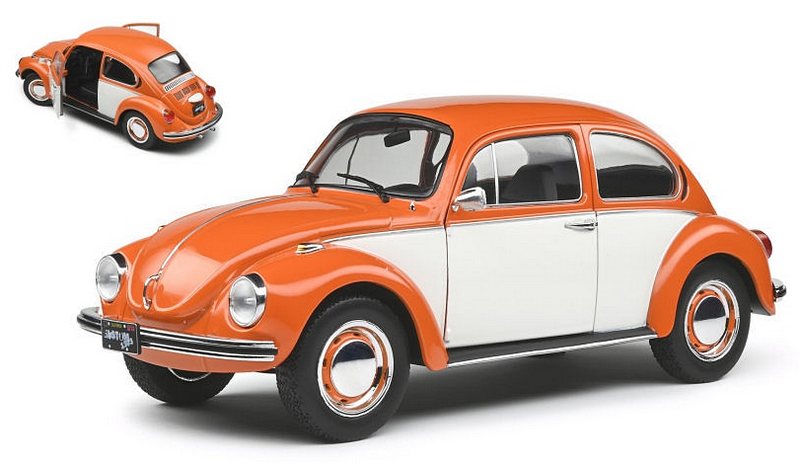 Volkswagen Beetle 1303 1974 (Orange/White) by solido