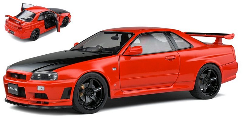 Nissan Skyline (R34) GT-R 1999 (Active Red) by solido