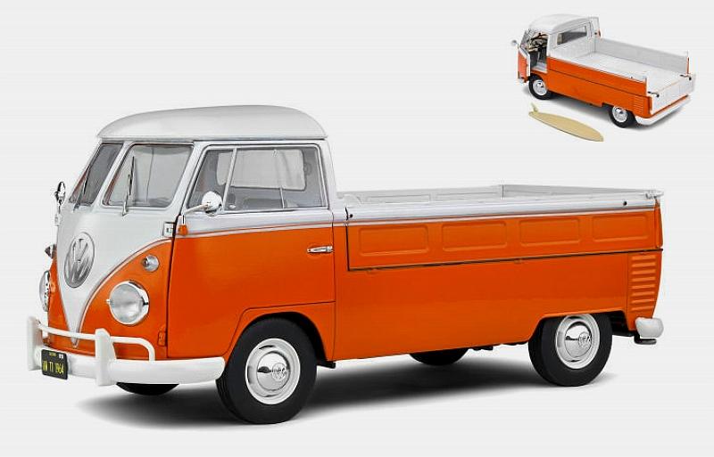 Volkswagen T1 Pick Up 1950 (Orange/White) by solido