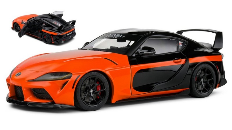 Toyota Supra GR 2023 (Orange/Black) by solido