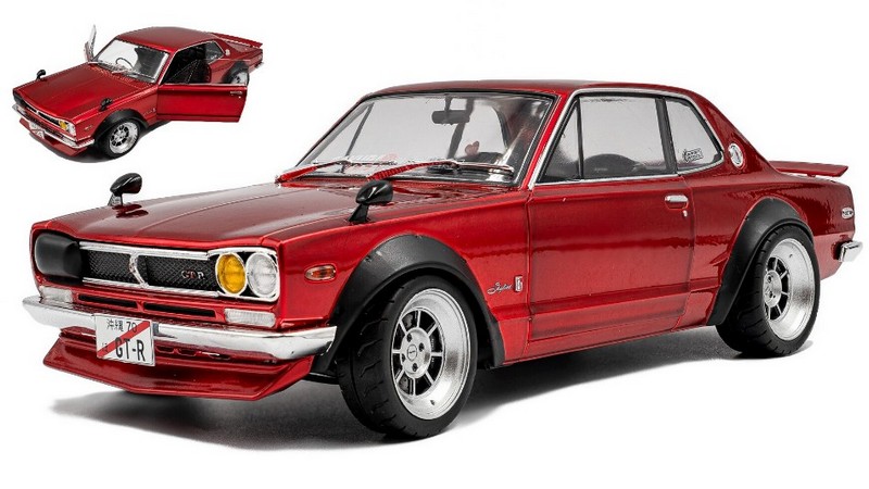 Nissan Skyline (C10) Hakosuka Works 1970 (Met.Red) by solido