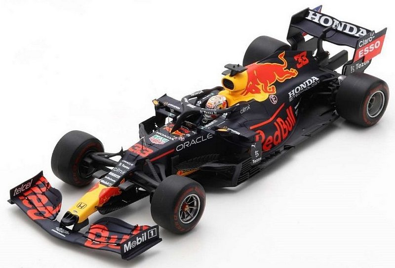 Red Bull RB16B #33 Winner GP Abu Dhabi 2021 Max Verstappen (with display case) World Champion by spark-model