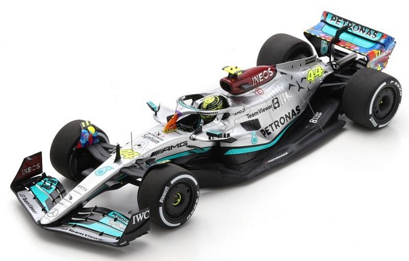 Mercedes W13 AMG #44 GP Miami 2022 Lewis Hamilton (with display case) by spark-model