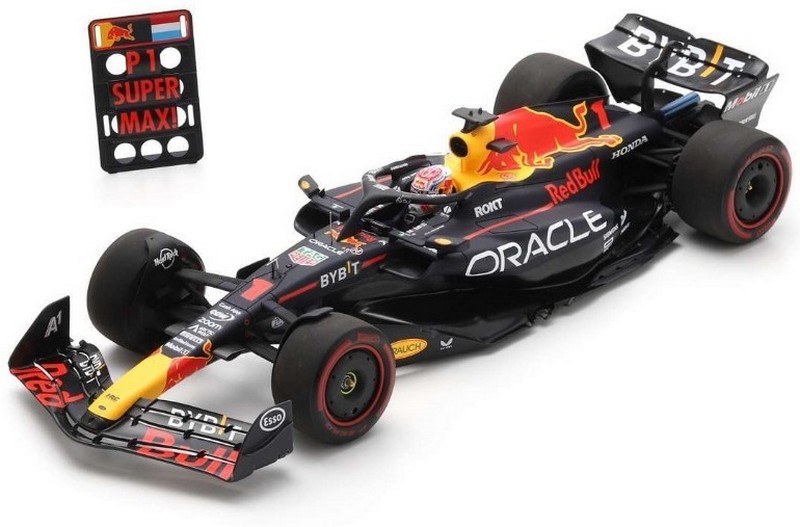 Red Bull #1 Winner British GP 2023 Max Verstappen (with pit board) World Champion by spark-model