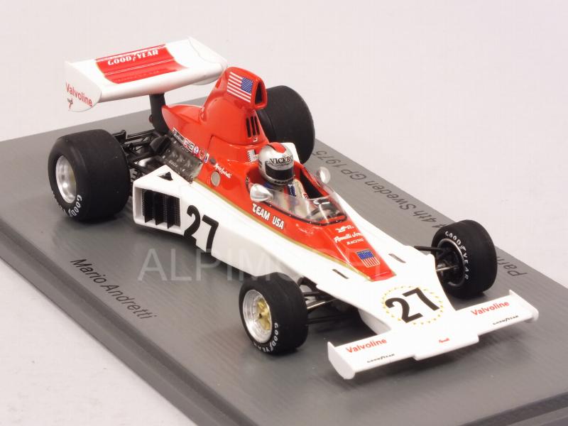 SPARK-MODEL S1892 Parnelli VPJ4 #27 GP Sweden 1975 Mario Andretti 1/43