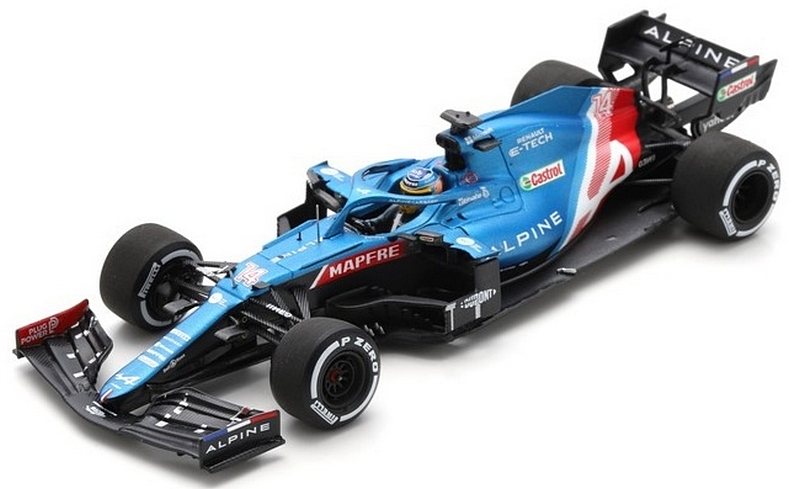 Alpine A521 #14 GP Qatar 2021 Fernando Alonso (with pit board) by spark-model