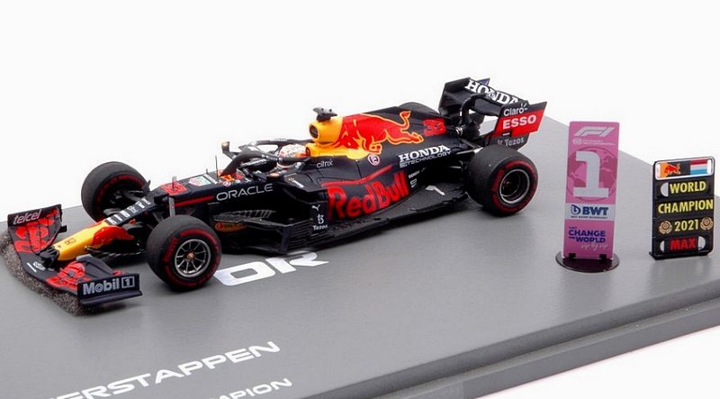 Red Bull #33 Winner GP Abu Dhabi 2021 Max Verstappen World Champion Special Edition by spark-model