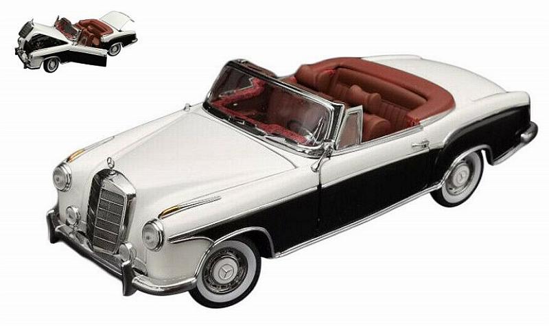 Mercedes 220 Se Convertible (w180 Ii) White/black With Canopy Open 1:18 by sunstar