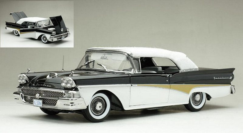 Ford Fairlane 500 Convertible (Black/White) by sunstar