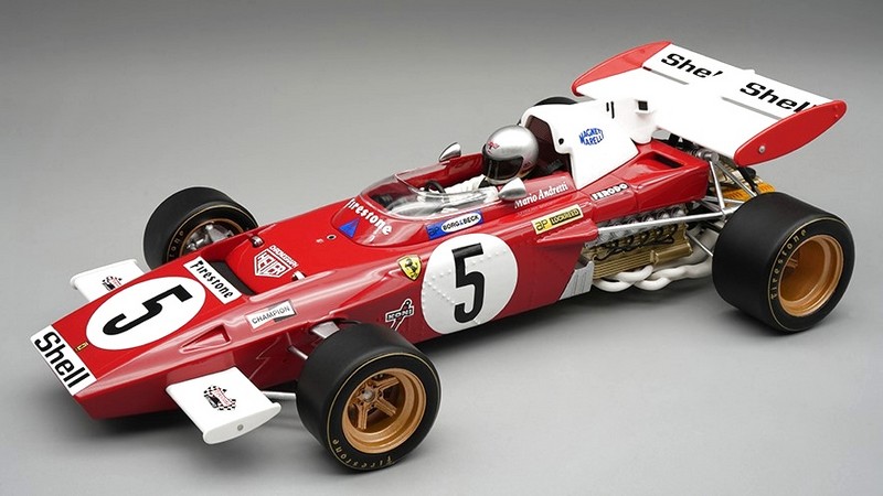 Ferrari 312 B2 #5 GP Germany 1971 Mario Andretti (with display case) by tecnomodel