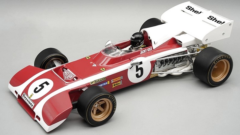 Ferrari 312 B2 #5 GP South Africa 1972 Jacky Ickx  (with display case and driver figure) by tecnomodel