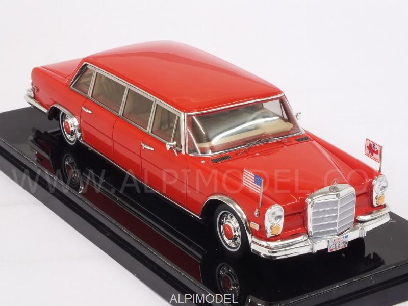 Mercedes 600 Pullman 1972 Red Baron - Hilton Family - true-scale-miniatures